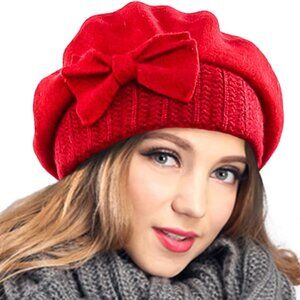 Women's 100% Wool Bucket Hat Felt Cloche Beret Dress Winter Beanie Hats